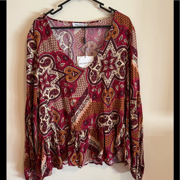 ebby and i Tops - *SOLD* Ebby and i tribal top size 14